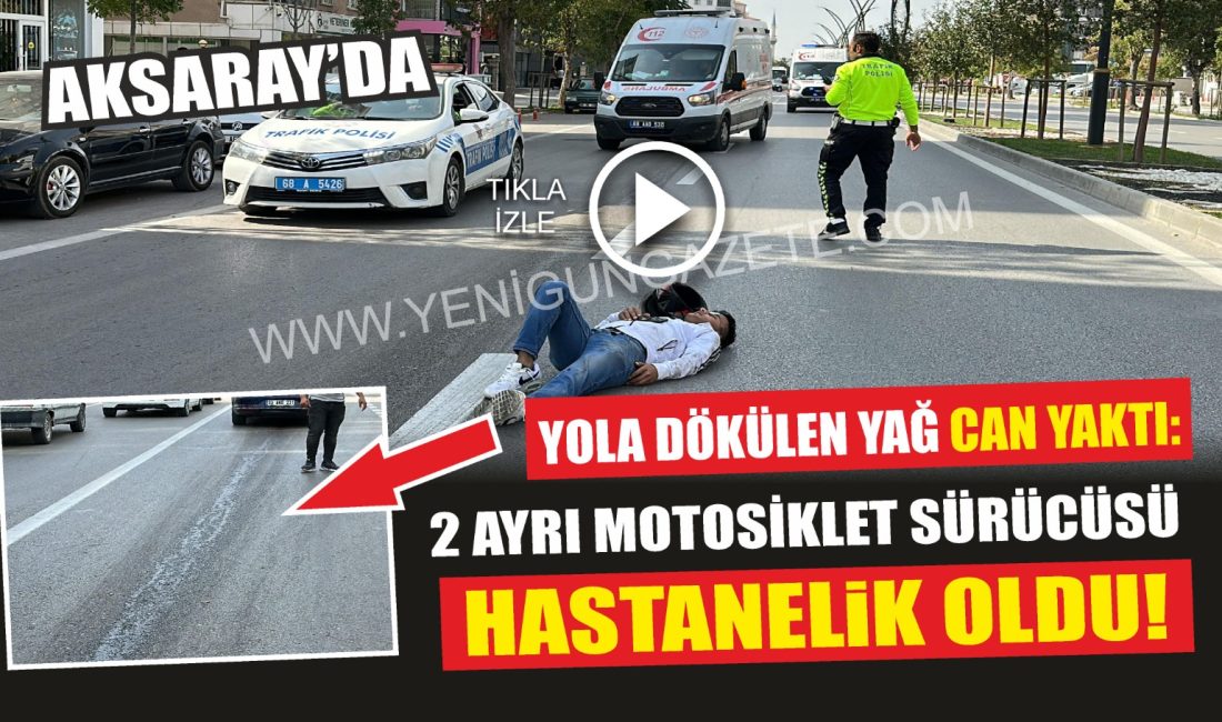 Aksaray’da bir aracın yola