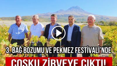 Aksaray Belediyesi tarafından düzenlenen 3. Bağ Bozumu Pekmez Festivali, büyük