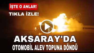 Ankara-Niğde Otoyolu’nda seyir halindeyken motor kısmından dumanlar yükselen bir otomobil,