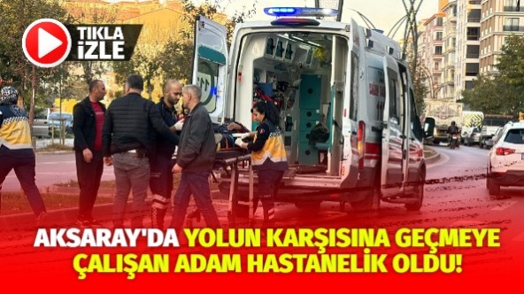 Aksaray'da karşıdan karşıya geçmeye