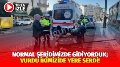 Aksaray’da sabah saatlerinde bir motosiklet ile otomobilin çarpışması sonucu iki