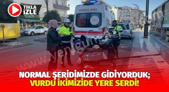 Vurdu İkimizide Yere Serdi! Aksaray’da Otomobil ile Motosiklet Çarpıştı!