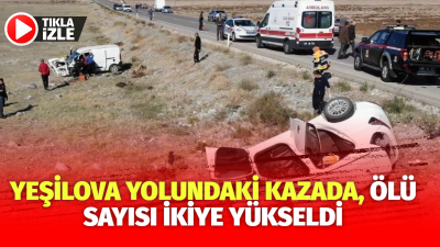 Aksaray Yeşilova köyünde iki aracın çarpışması sonucunda meydana gelen kazada