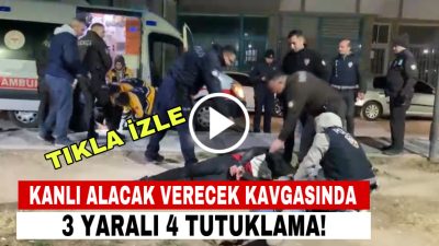 Aksaray’ın Dere Mahallesi’nde, alacak verecek anlaşmazlığı nedeniyle iki grup arasında