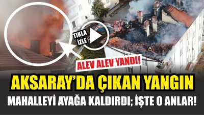 Aksaray’da çatıda çıkan yangında çatı kullanılamaz hale geldi. İtfaiye ekiplerinin