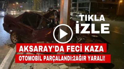 Aksaray Fatih Mahallesi’nde iki otomobilin çarpışması sonucu meydana gelen kazada,