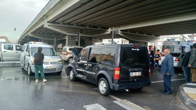 Yağışlı hava kazayı beraberinde getirdi