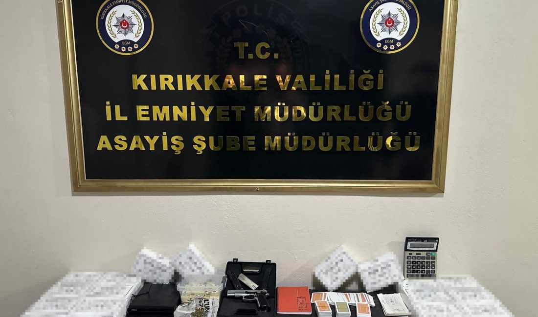 Kırıkkale'de dernekte kumar oynayan 12 kişiye 77 bin 100 lira