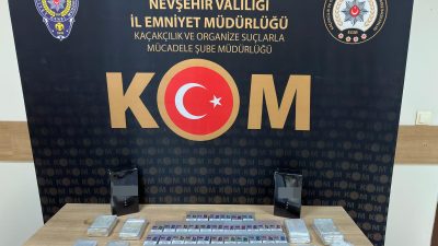 Nevşehir’de polis ekiplerince düzenlenen kaçakçılık operasyonlarında 5 zanlı hakkında adli