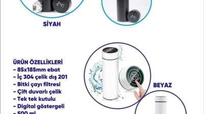 Dijital çelik termoslar yola çıktı