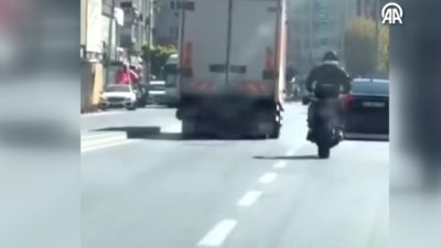 Kayseri’de tehlikeli motosiklet kullanan sürücüye 7 bin 819 lira idari