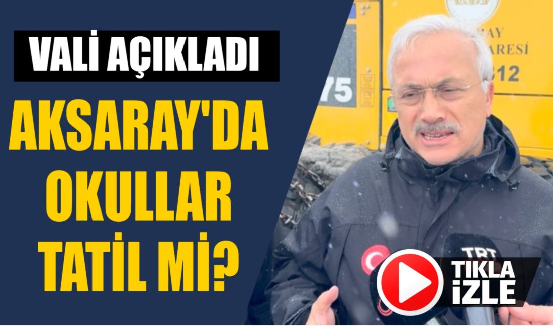 Aksaray’da etkili olan kar