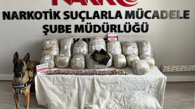 Kayseri’de düzenlenen operasyonunda 36 kilo 18 gram uyuşturucu ele geçirildi,
