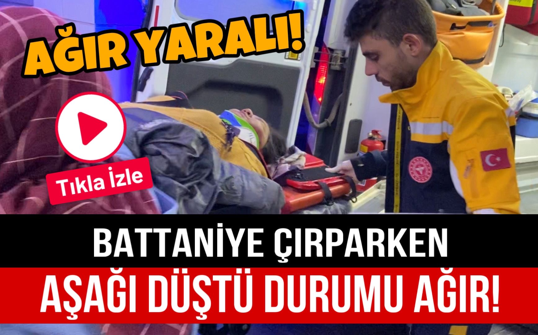 Battaniye çırparken aşağı düştü: Durumu ağır!