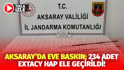 Aksaray İl Jandarma Komutanlığı ekiplerinin gerçekleştirdiği uyuşturucu operasyonunda,bir şahsın evine