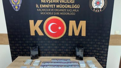 Nevşehir'de polis ekiplerince düzenlenen kaçakçılık operasyonlarında 5 zanlı hakkında adli