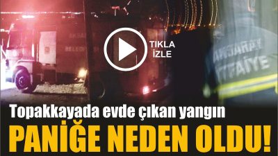 Aksaray’ın Topakkaya kasabasında meydana gelen yangın, çevrede kısa süreli bir