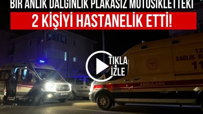 Aksaray’da otomobil ile motosikletin çarpışması sonucu motosiklette bulunan iki kişi