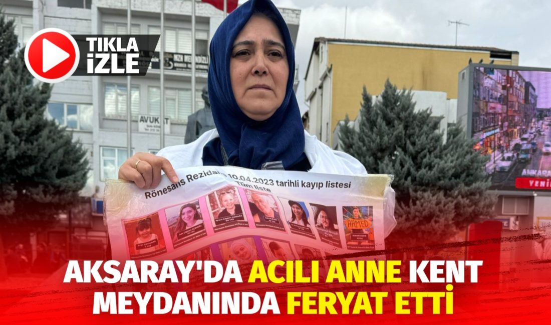 Aksaray Kent Meydanında, acılı