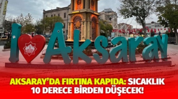 Aksaray’da fırtına kapıda: Sıcaklık 10 derece birden düşecek!