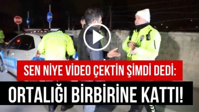 Aksaray’da trafik uygulaması sırasında durdurulan bir araçta sigorta ve cam