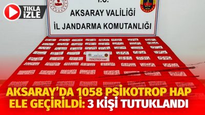 Aksaray’da Jandarma ekipleri, 3 şahsın Uyuşturucu Madde Ticareti yaptığı bilgisi