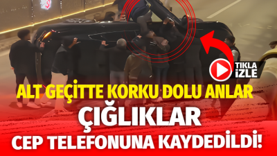 Aksaray’da alt geçitte meydana gelen kazada, bariyerlere çarparak yola yan