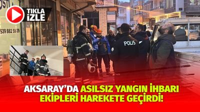 Aksaray’da bir apartmanın çatı katından duman çıktığı ihbarı üzerine olay