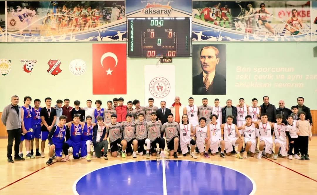 Aksaray Gençlik ve Spor İl Müdürlüğü’nden Genç Erkekler Basketbol il birinciliği ödülleri