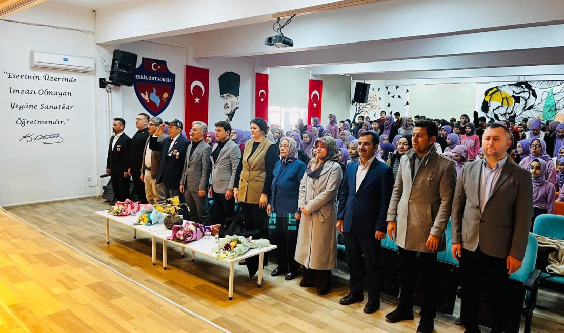 “Vatan ve Kahramanlık Buluşmaları” Eskil’de gerçekleştirildi Aile ve Sosyal Hizmetler İl Müdürlüğü ile İl Milli Eğitim