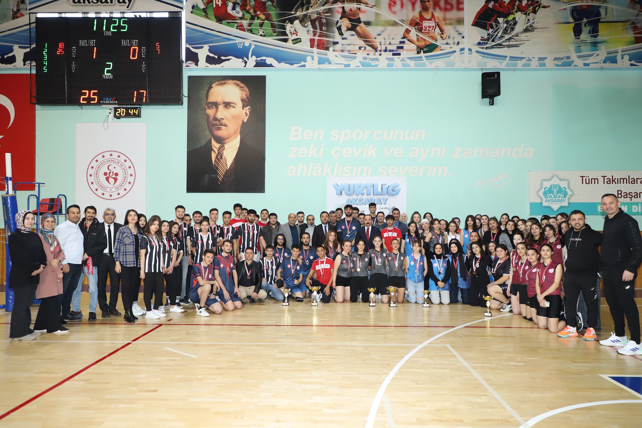 Aksaray Gençlik ve Spor İl Müdürlüğü tarafından düzenlenen Yurtlig voleybol