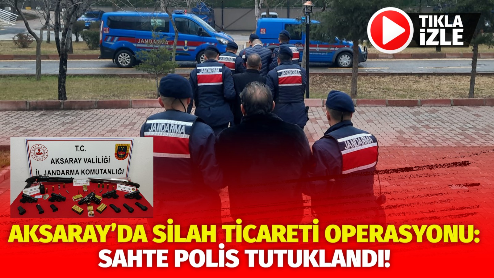 Aksaray İl Jandarma Komutanlığı, yasa dışı silah ticareti yapan bir
