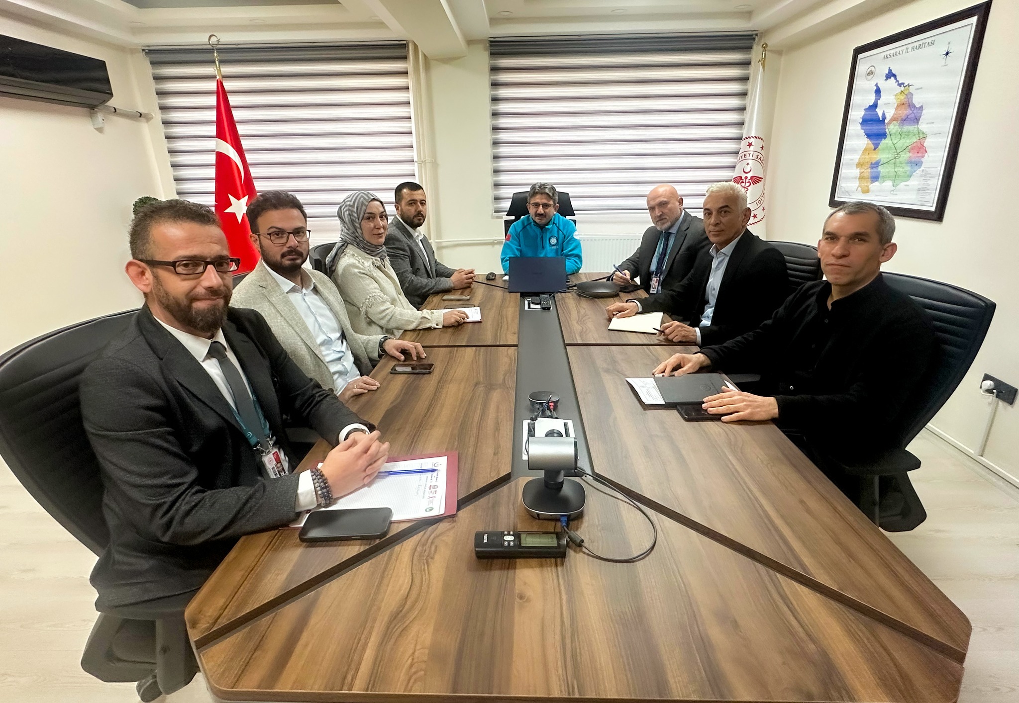 Aksaray İl Sağlık Müdürü Dr. Abdullah Güleç’in başkanlığında, başkanlar ve