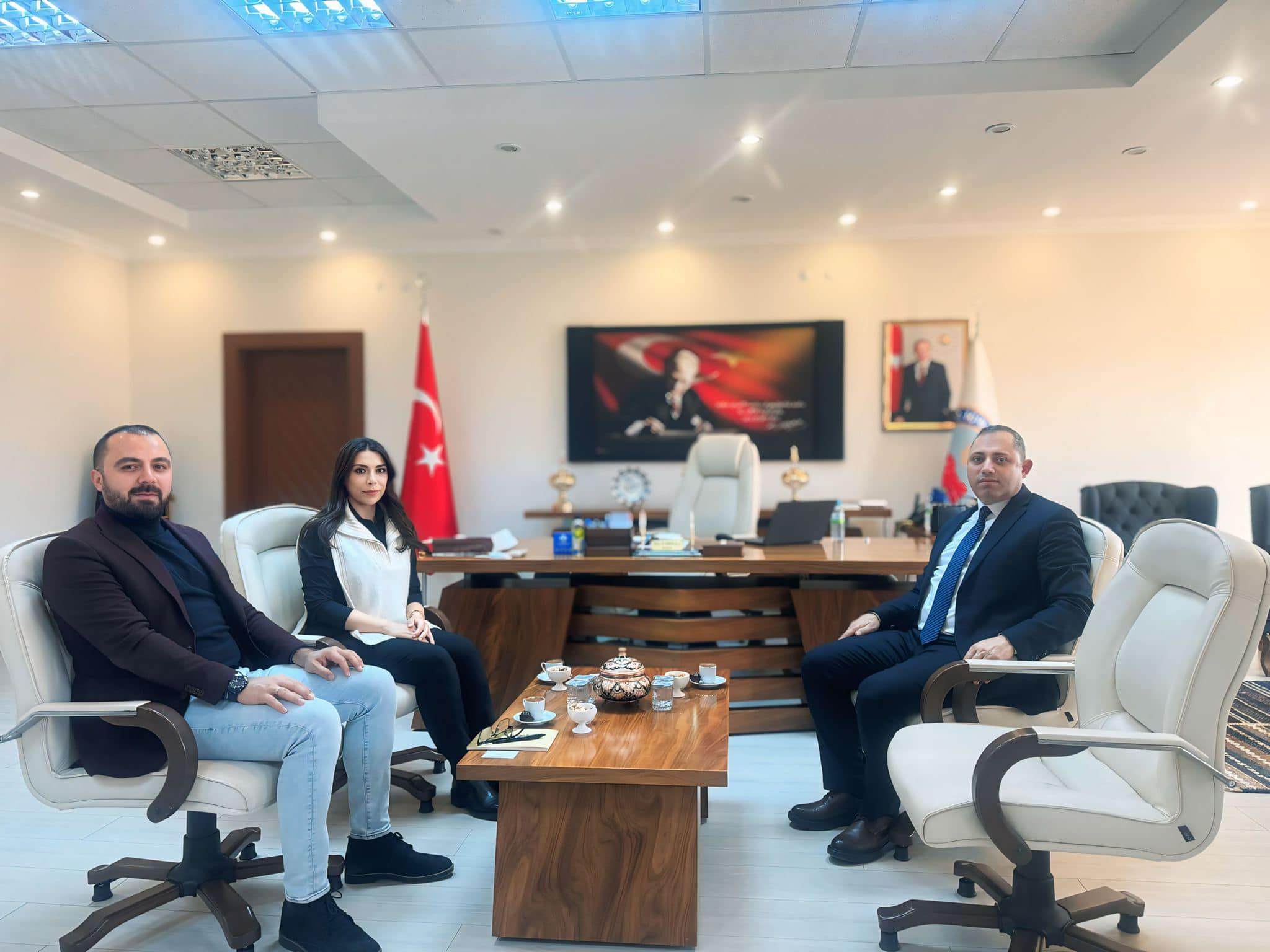 Kaymakam Demirkoparan’a OSB ve MEDAŞ yetkililerinden ziyaret