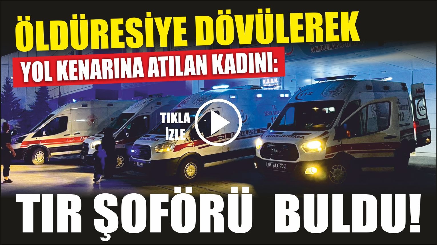 Öldüresiye dövülerek yol kenarına atılan kadını: Tır şoförü buldu!