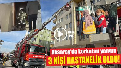 Bir apartmanın beşinci katında çıkan yangında dumandan etkilenen karı-koca ve
