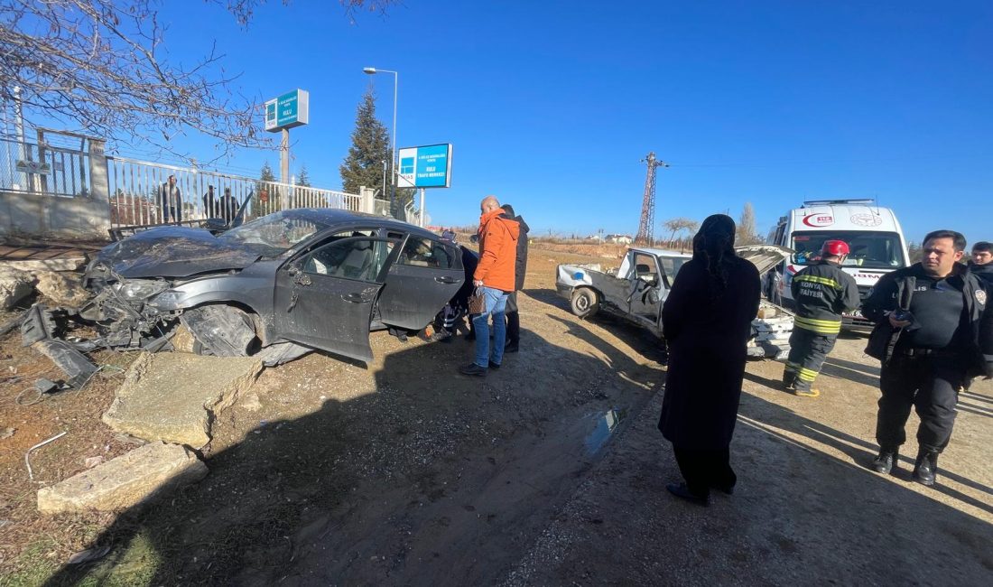 Konya'nın Kulu ilçesinde otomobille