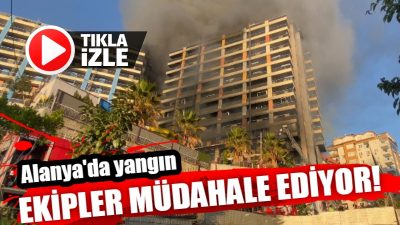 Antalya'nın Alanya ilçesinde bir otel inşaatında yangın çıktı. Yangında mahsur kalan işçilerin