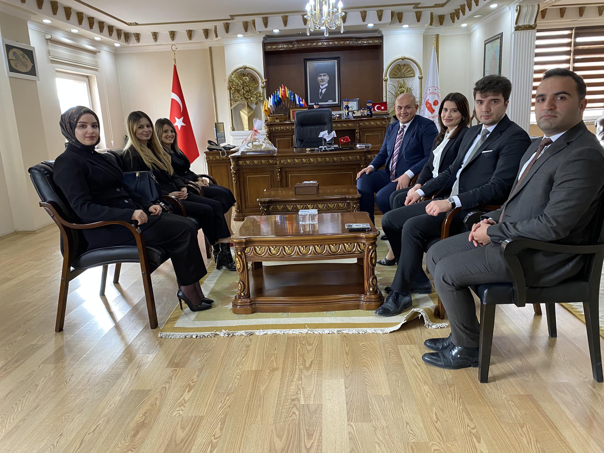 Ortaköy hukuk temsilcilerinden Kaymakam Korkmaz’a tebrik ziyareti