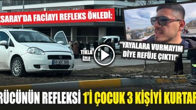 Aksaray Tacin Mahallesi’nde meydana gelen trafik kazasında, bir araç yayalara