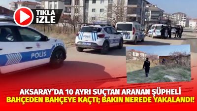 Aksaray’ın Nakkaş Mahallesi’nde polisin ‘dur’ ihtarına uymayan bir şüpheli, yaya