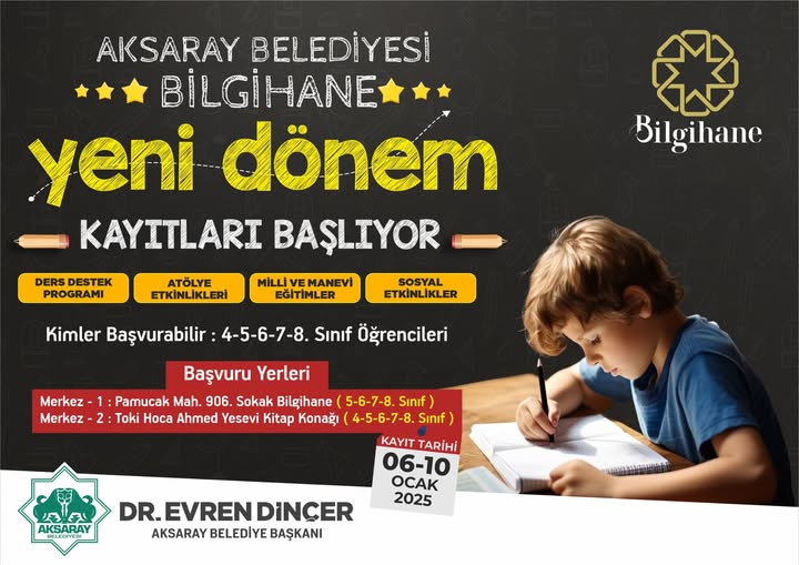 Aksaray Bilgihane’de yeni dönem