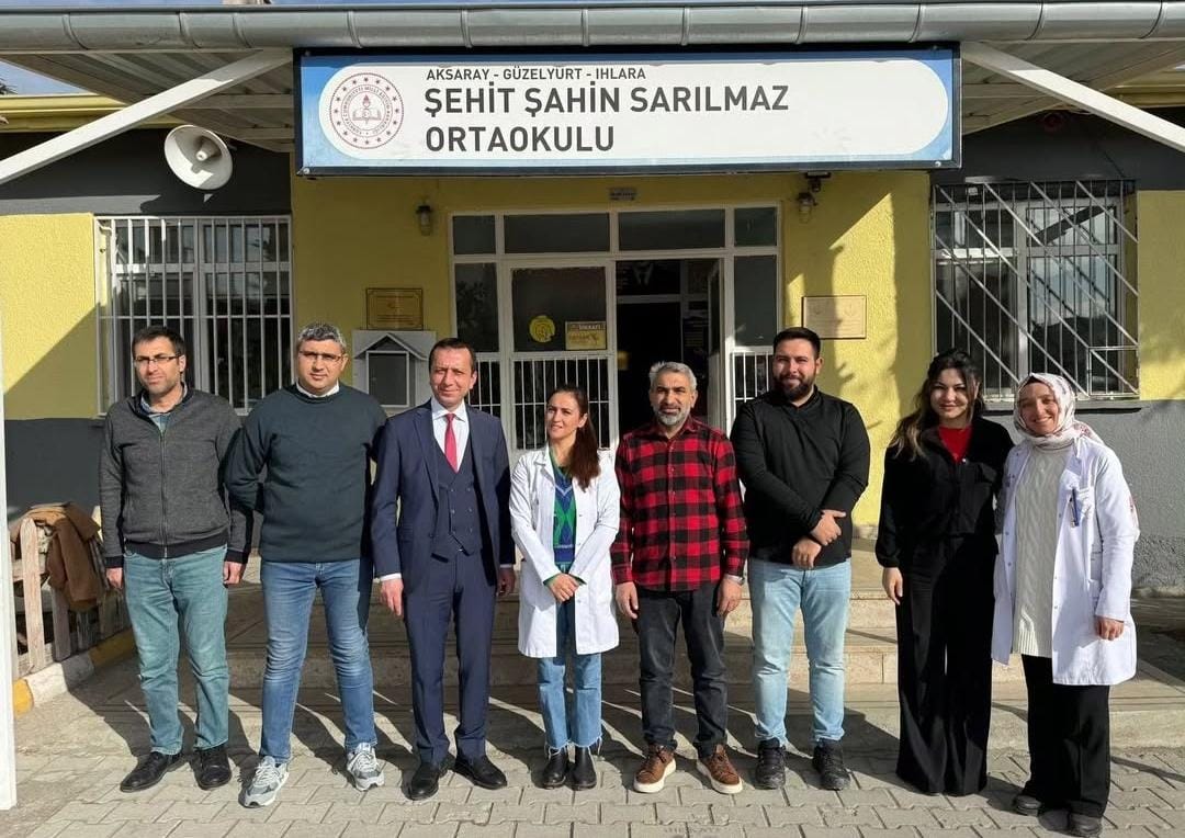 Ihlara’da bulunan okullarına, İlçe Milli Eğitim Müdürü ve Şube Müdüründen ziyaret