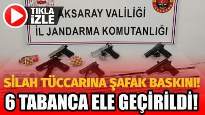 Aksaray İl Jandarma Komutanlığı ekipleri, kaçak silah ticareti yaptığı tespit