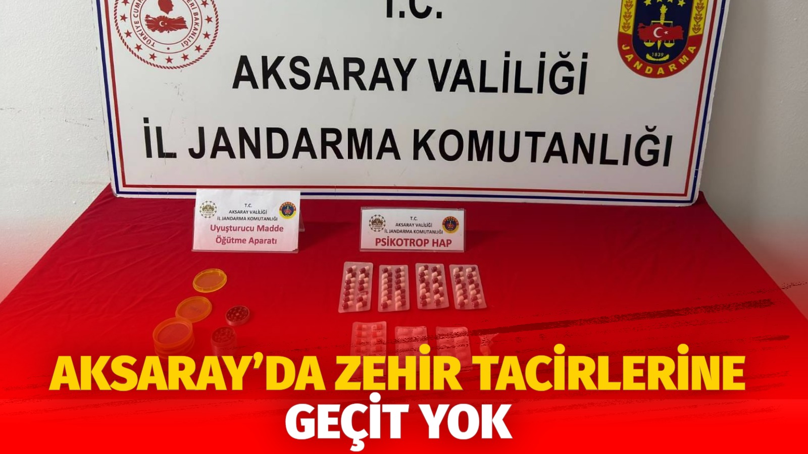 Aksaray İl Jandarma Komutanlığı ekipleri, uyuşturucu madde ticareti yapan şahıslara