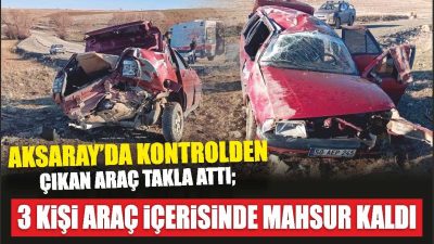 Aksaray'ın Ortaköy ilçesine bağlı Balcı Mahallesi'nde meydana gelen trafik kazasında