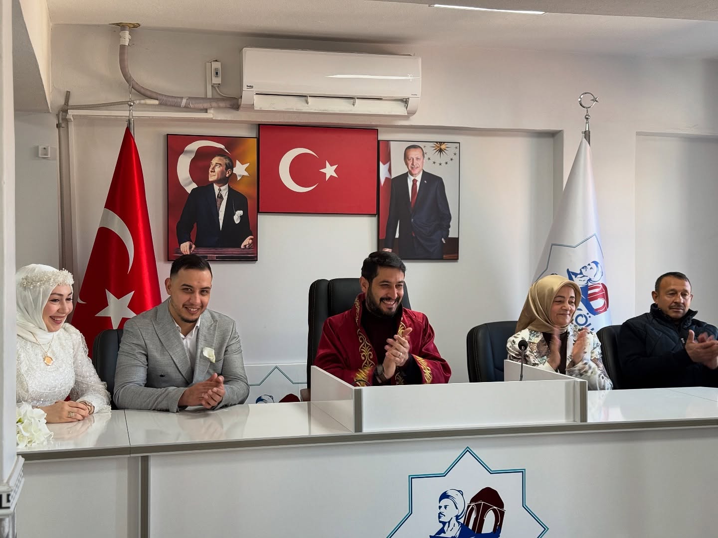 Ortaköy’de yılın ilk nikahı kıyıldı