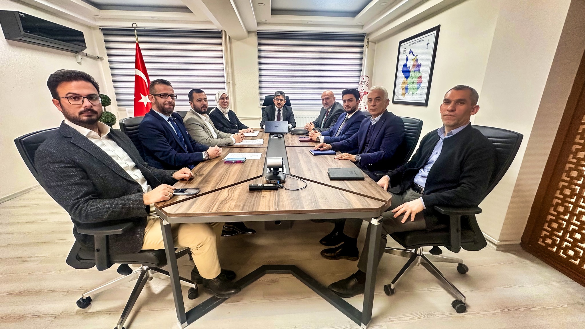 Aksaray İl Sağlık Müdürü Dr. Abdullah Güleç'in başkanlığında, birim başkanları