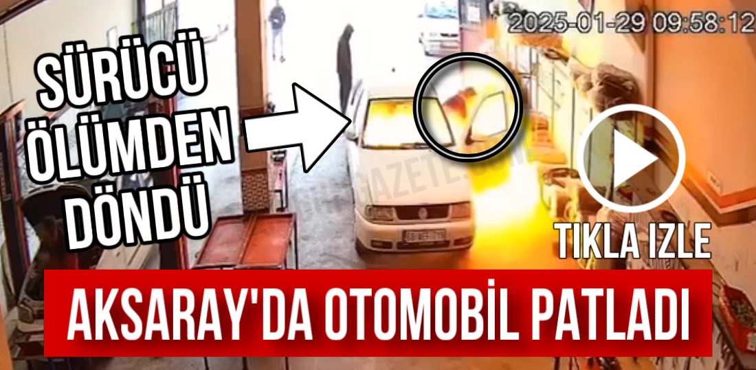 Aksaray’da bir otomobil, atölyeye