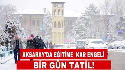 Aksaray Valiliği, yoğun kar yağışı, tipi ve buzlanma tehlikesi nedeniyle